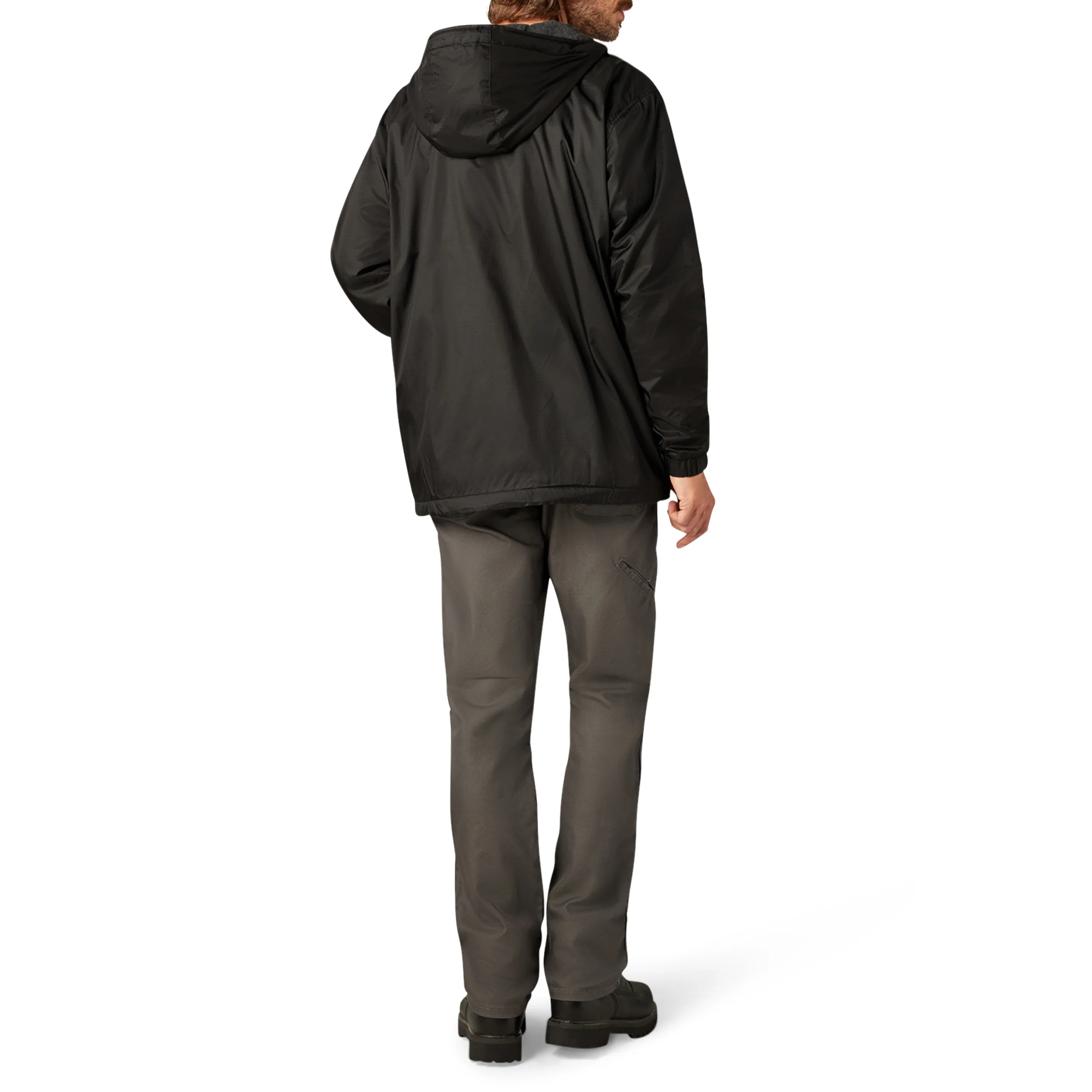 Fleece Lined Nylon Hooded Jacket - Image 15