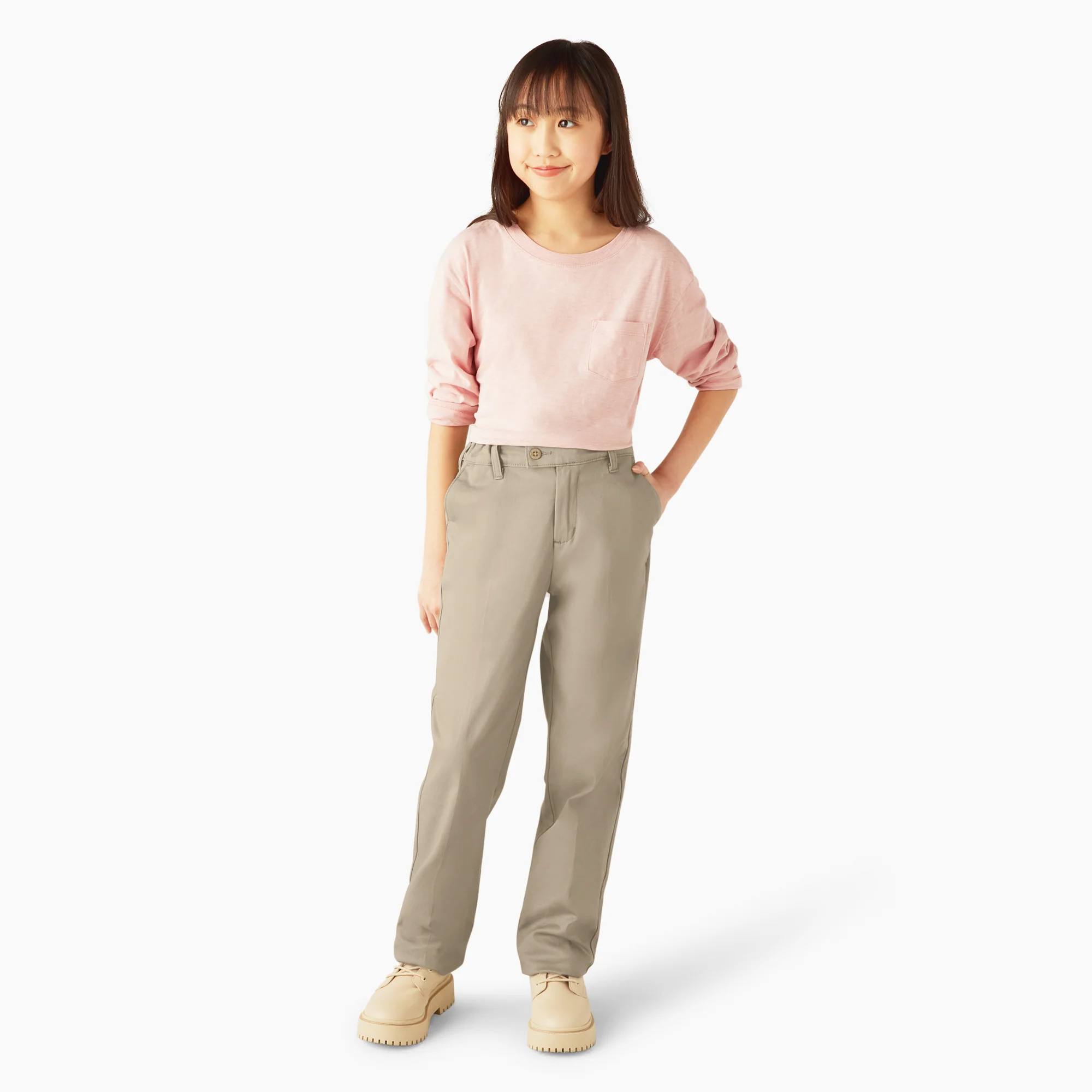 Girls' Slim Fit Pants, 4-20 - Image 4