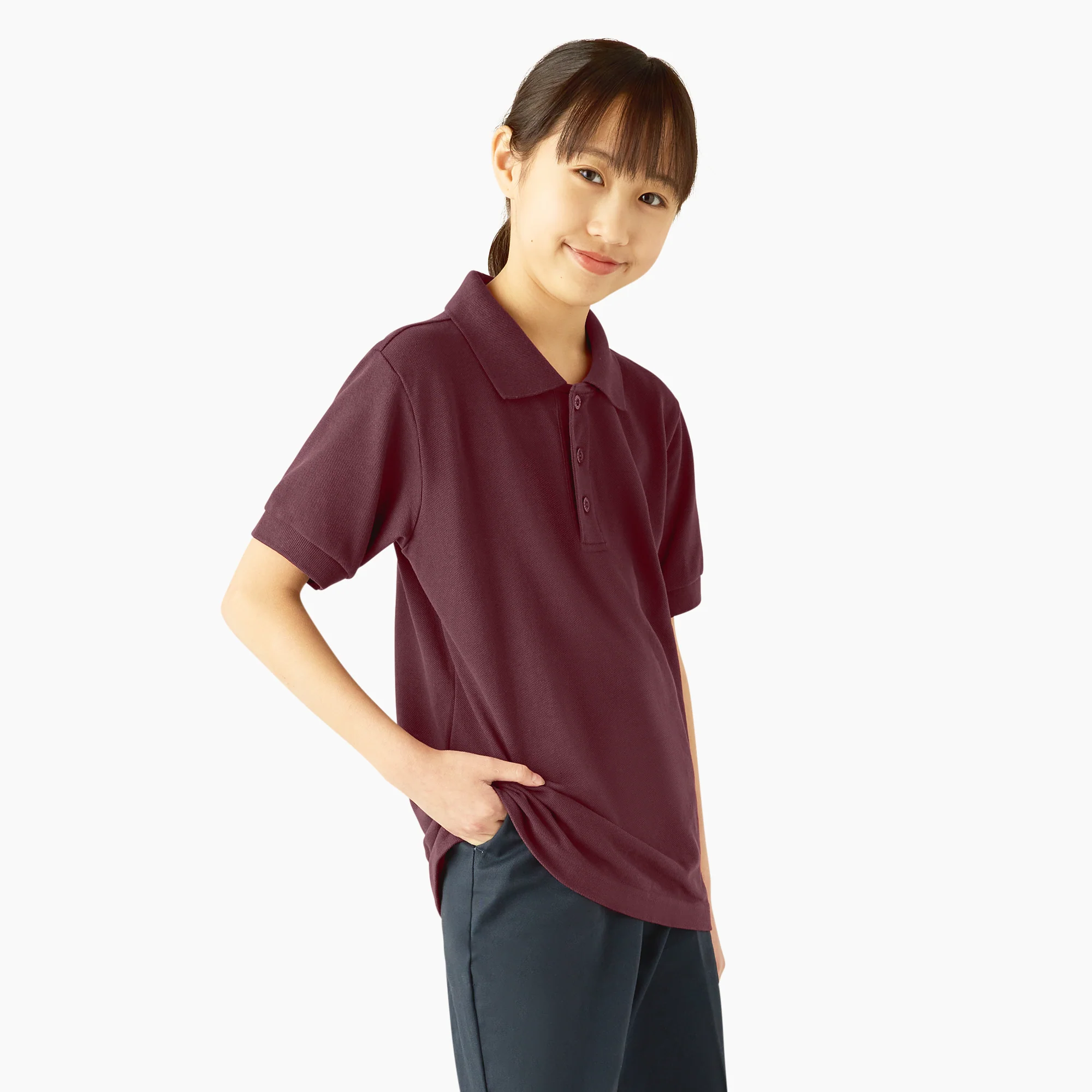 Kids' Piqué Short Sleeve Polo - Image 3