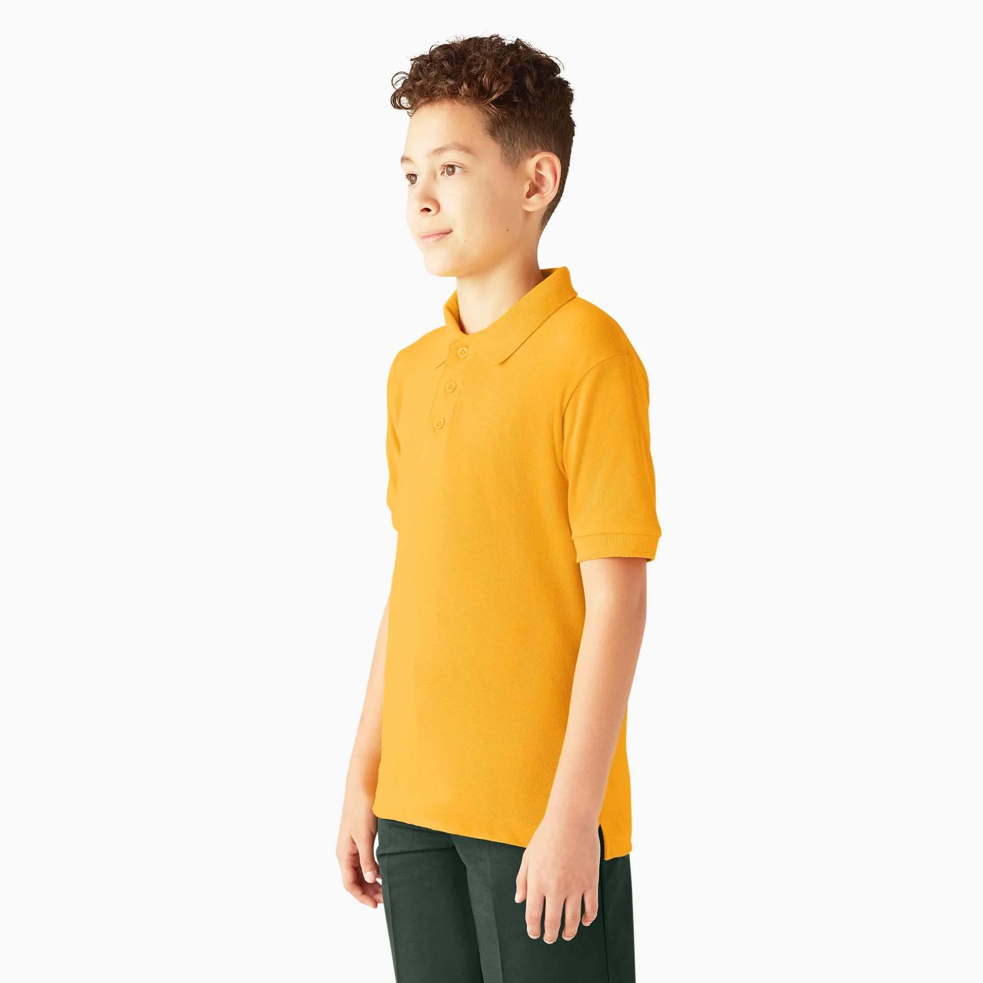 Kids' Piqué Short Sleeve Polo - Image 3