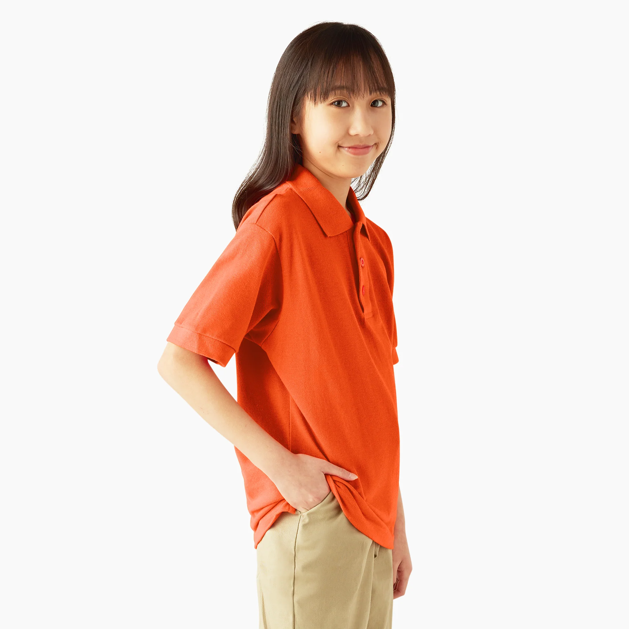 Kids' Piqué Short Sleeve Polo - Image 3