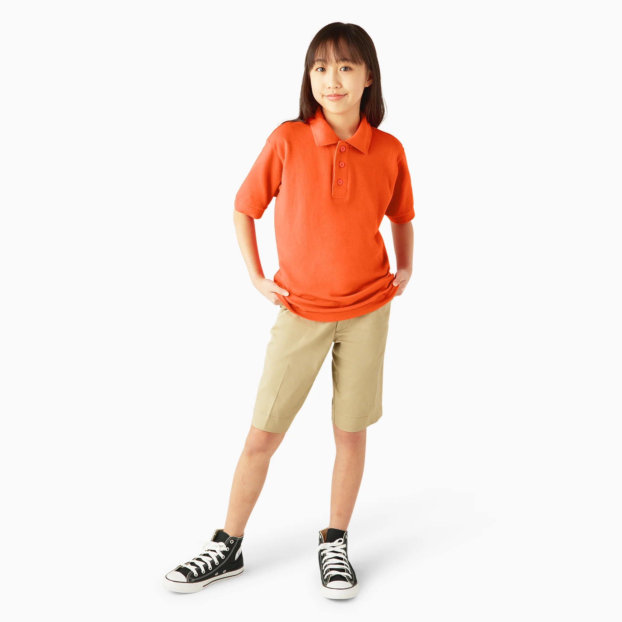 Kids' Piqué Short Sleeve Polo - Image 4