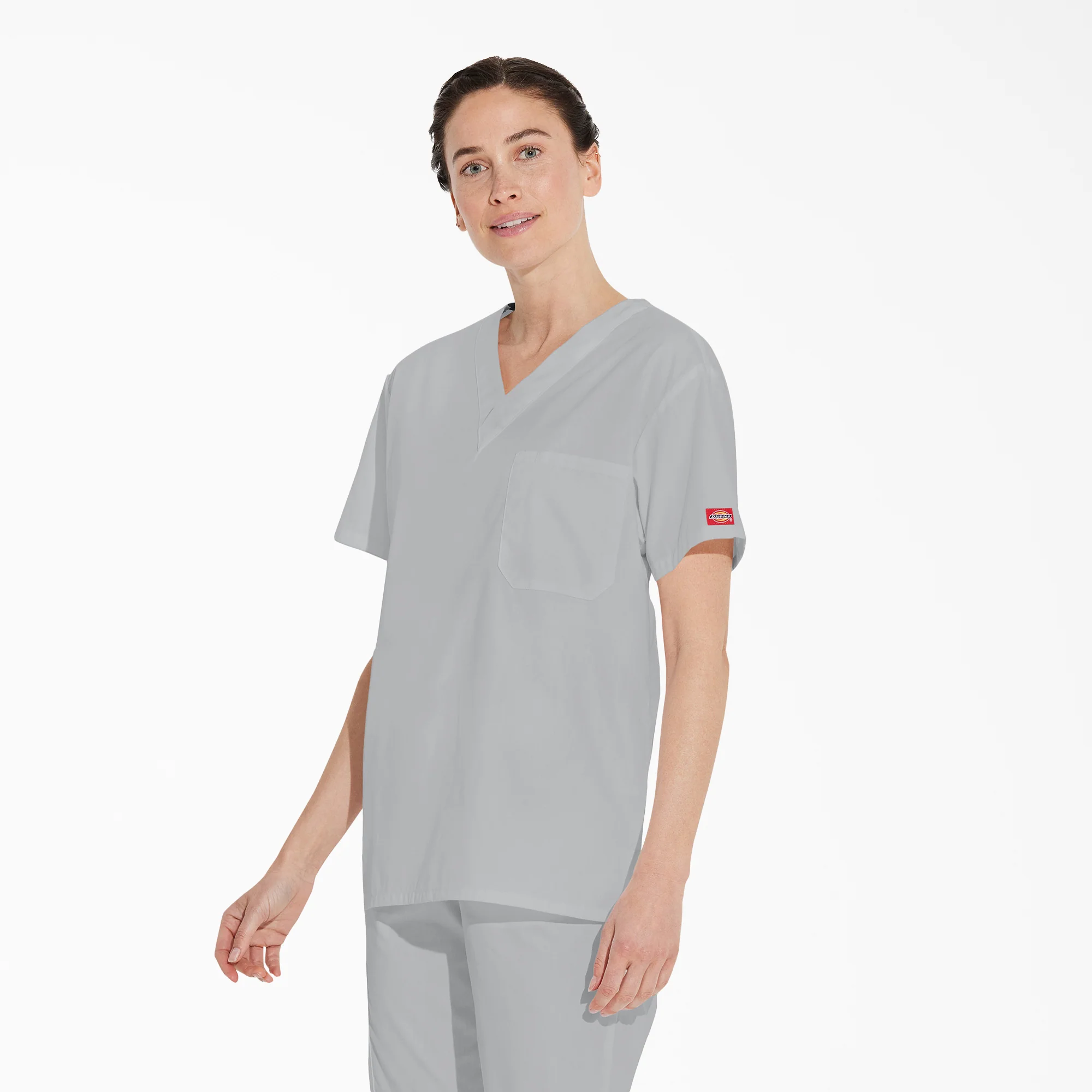 Unisex EDS Signature V-Neck Scrub Top - Image 3