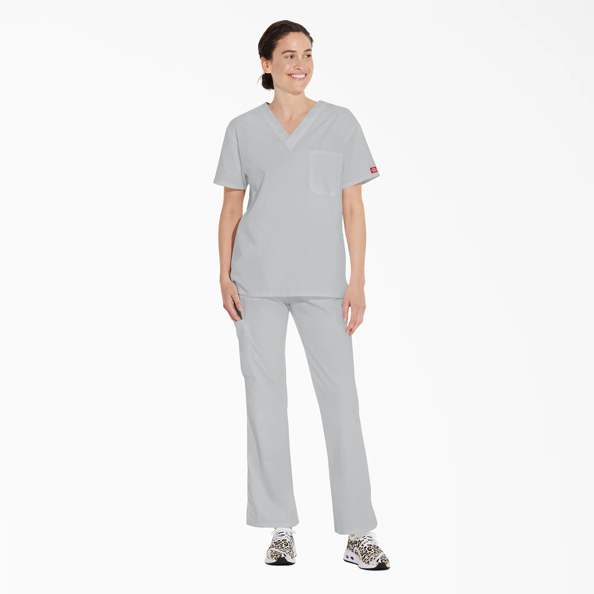 Unisex EDS Signature V-Neck Scrub Top - Image 5