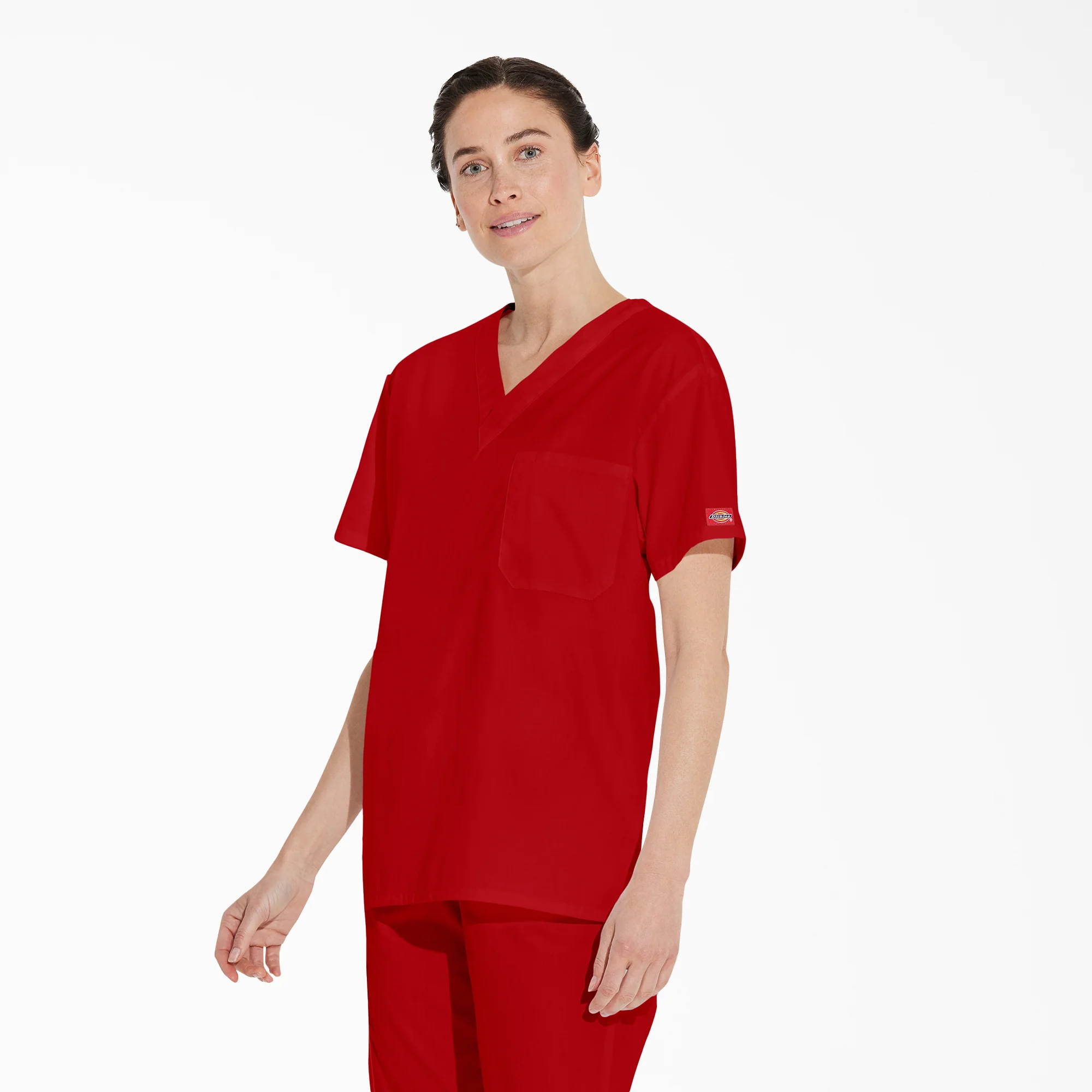 Unisex EDS Signature V-Neck Scrub Top - Image 3