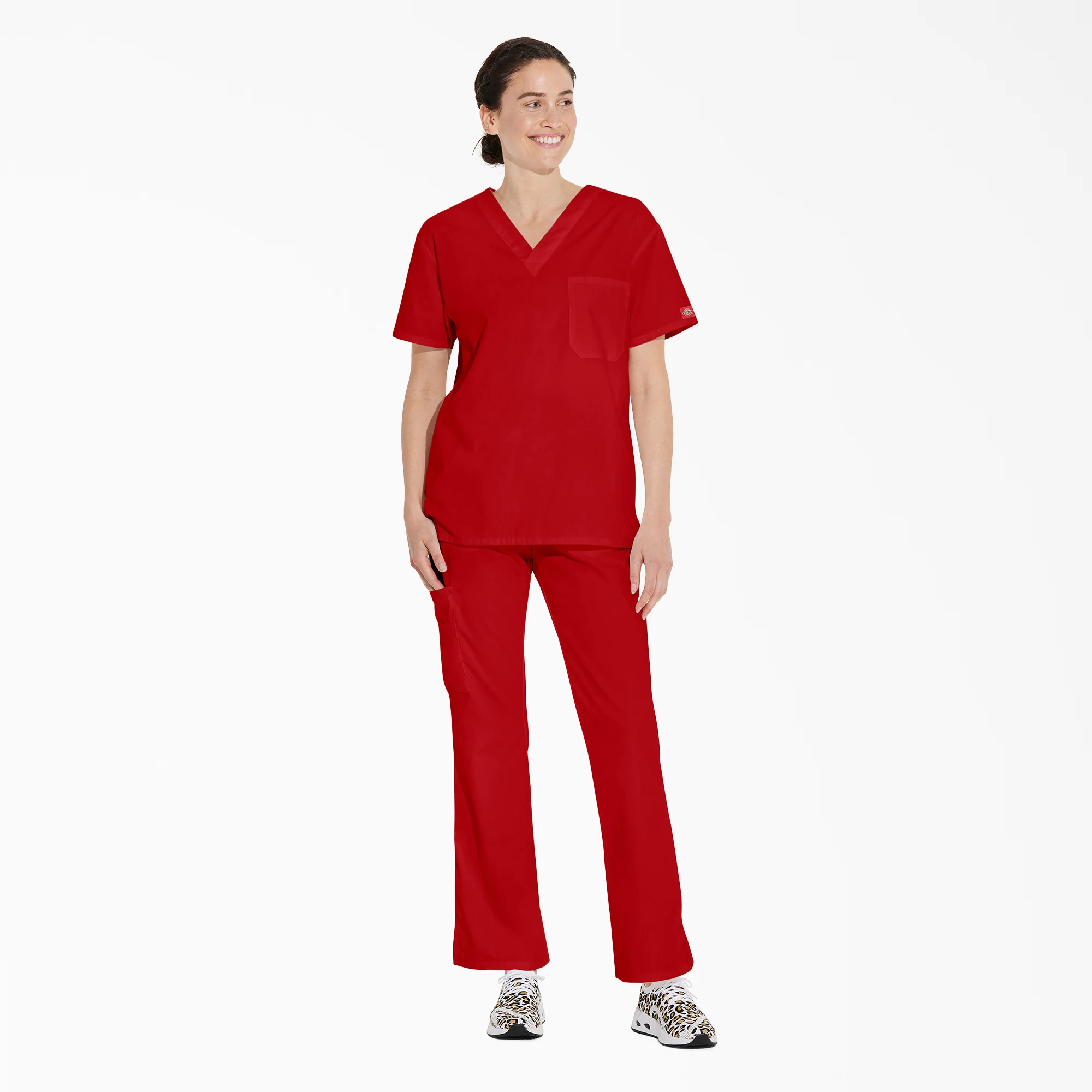 Unisex EDS Signature V-Neck Scrub Top - Image 4