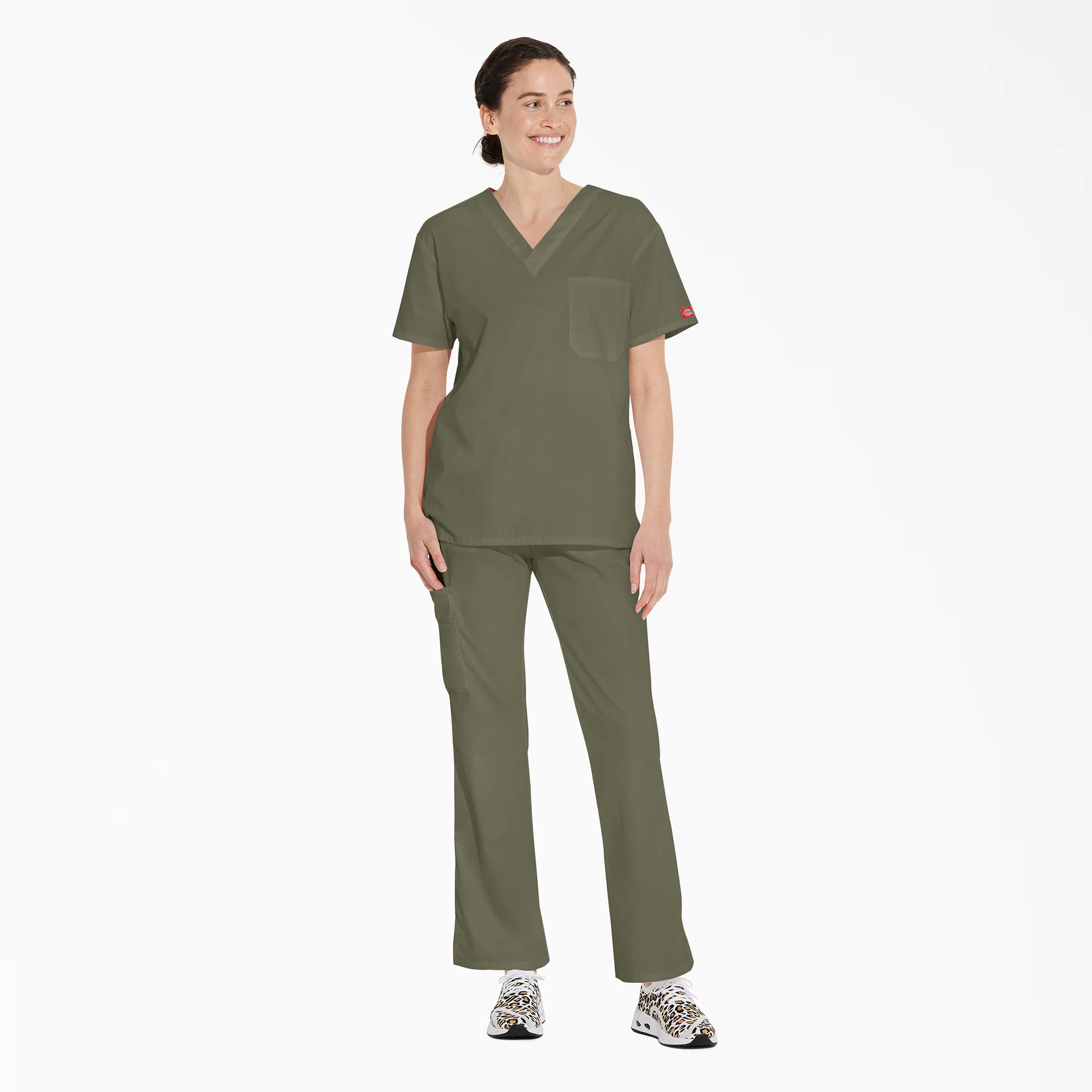 Unisex EDS Signature V-Neck Scrub Top - Image 5