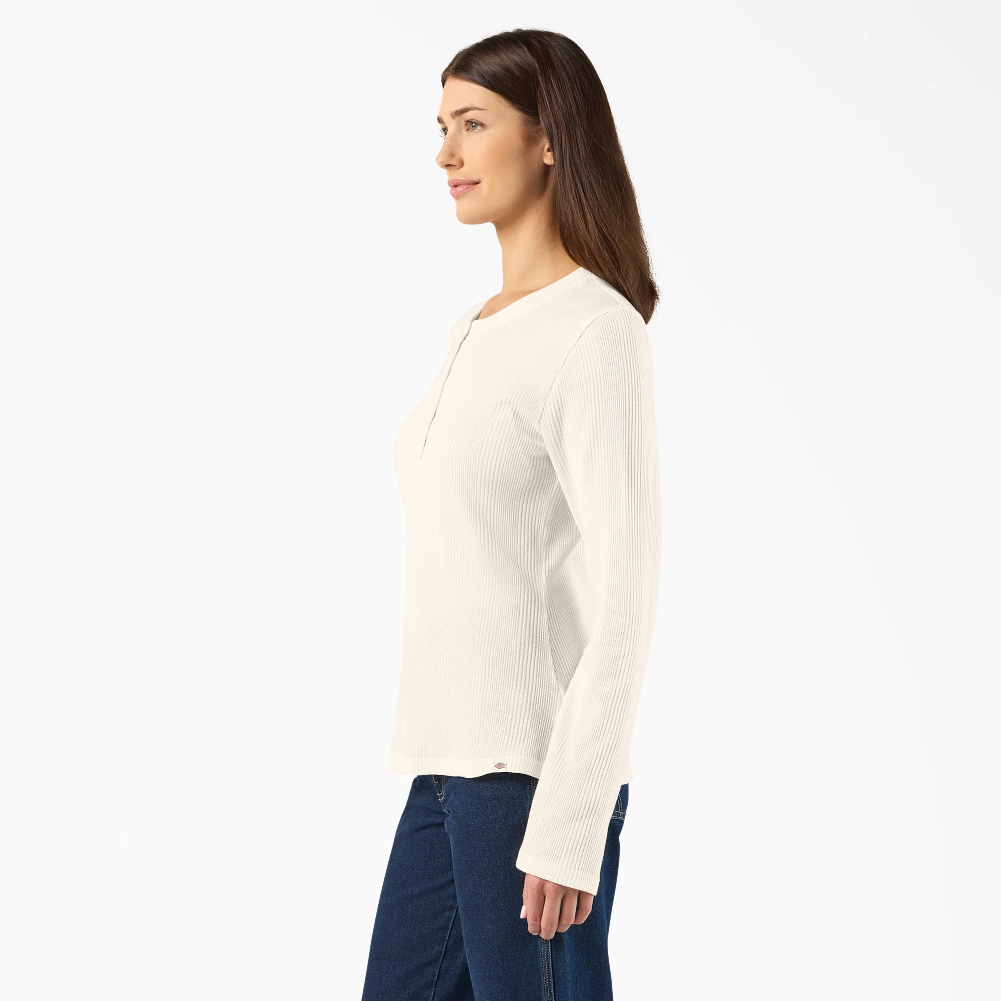 Women’s Crewneck Henley Shirt - Image 3