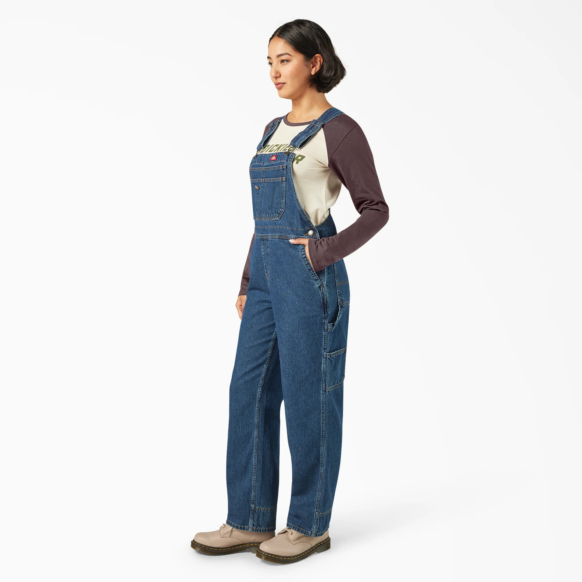 Women’s Relaxed Fit Bib Overalls - Image 3